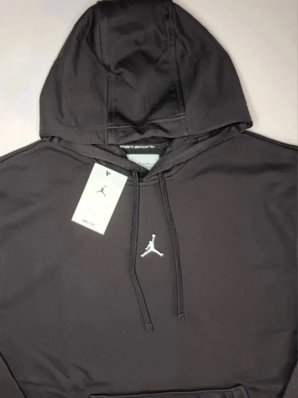 Jordan Men's Black Hoodie with White Jumpman Logo